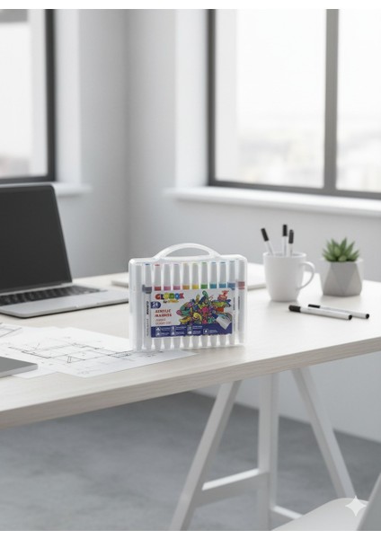 Akrilik Marker 24 Renk Kalem Seti Tekstil ve Seramik Boyama İçin İdeal modelleri