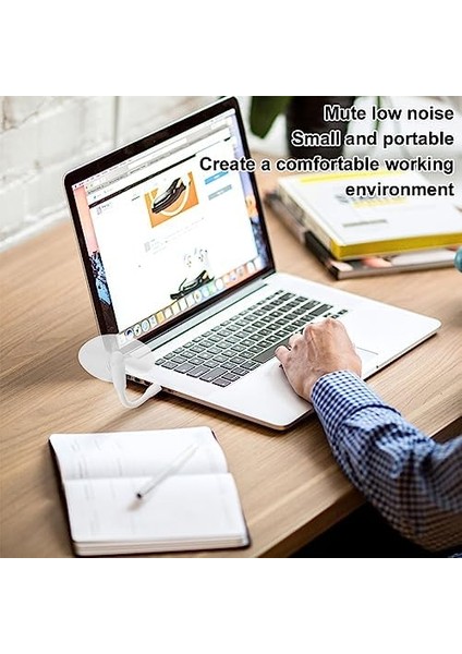 Mini Usb, 90 mm Esnek Boyunlu, 2 Adet Fan, USB C Telefon Fanı, Pc Powerbank ve USB Cihazları Için (Beyaz) fiyatları