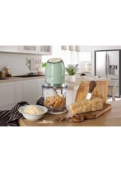 Doğrayıcı Yeşil 0438/04-2 Hız Kademeli, 2 Buton ve 4 Paslanmaz Çelik Bıçak, Sebze Doğrayıcı, Buz Kırıcı Özellikli, 600 ml Ölçekli Kupa ile Kullanım modelleri