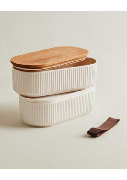 Tasarımlı 2 Katlı Saklama Kabı | Bpa Içermez, Taşınabilir, Prati