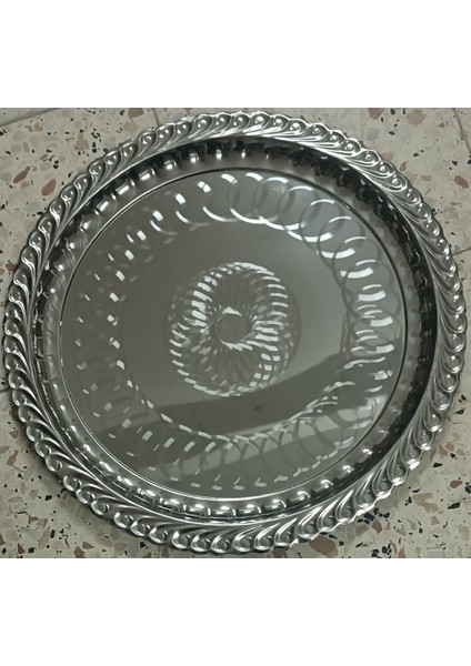 Çelik Sini Tepsi Yer Sofrası 47CM modelleri