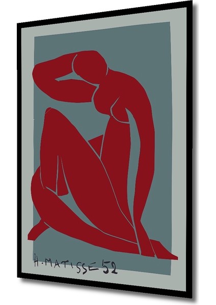 Çerçeve Görünümlü Matisse Kırmızı Figürlü Decoratif Ahşap Mdf Tablo Dikdörtgen Tablo fiyatları