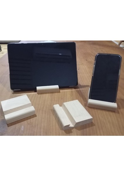Ahşap Telefon Standı 4 Adet Tüm Modellerle Uyumlu (Kılıf Ile Kullanıma Uygundur) fiyatları