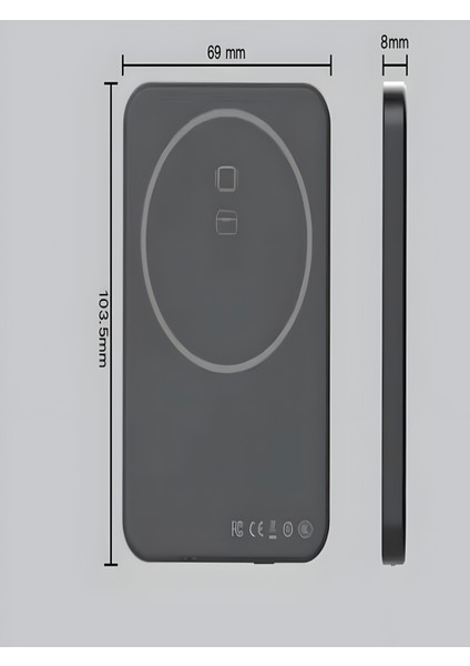 Quo Pro Aır 5000 mAh Ultra Ince Kablosuz 15W Hızlı Şarj LED Tepe-C Girişli Wireless Powerbank fırsatları