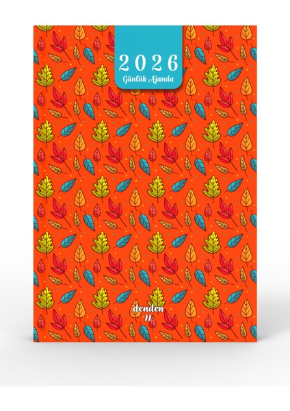 2026 Ajanda Yapraklar Turuncu