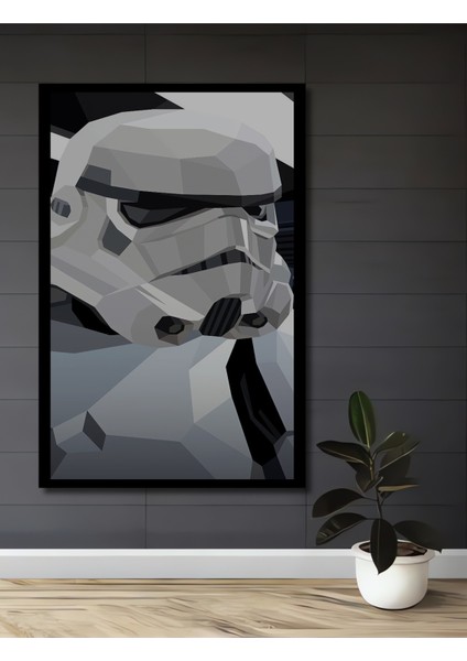 Çerçeve Görünümlü Star Wars Stormtrooper Ahşap Mdf Dekoratif Tablo Dikdörtgen Tablo