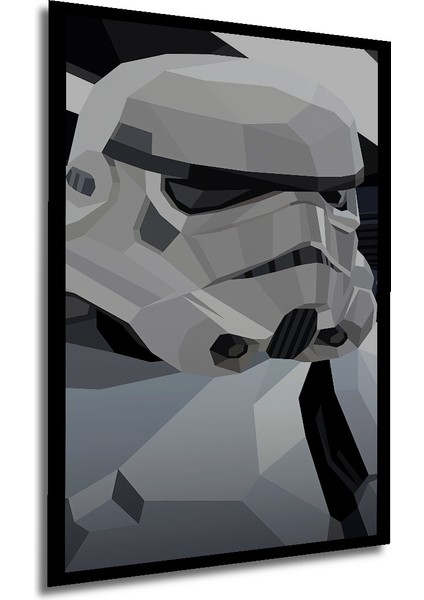 Çerçeve Görünümlü Star Wars Stormtrooper Ahşap Mdf Dekoratif Tablo Dikdörtgen Tablo modelleri