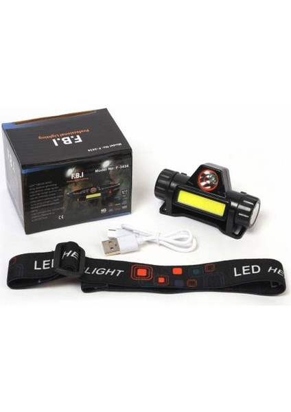 F.B.I F-3434 Şarjlı Mıknatıslı Kafa Feneri