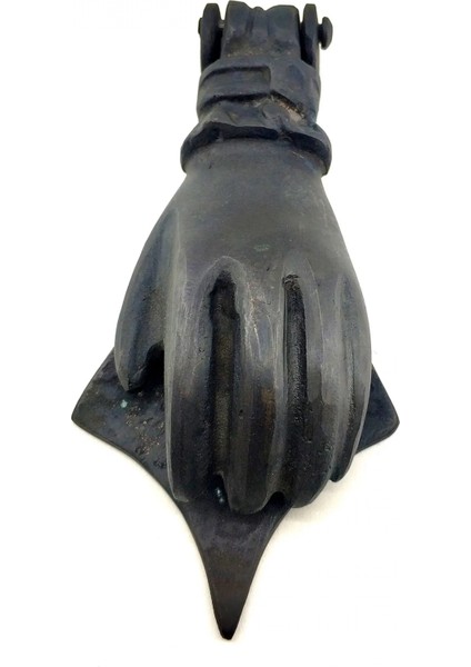 Antika Tarz Dekoratif Pirinç El Kapı Tokmağı, Taktak - 167X75 Mm, Oksit fiyatları