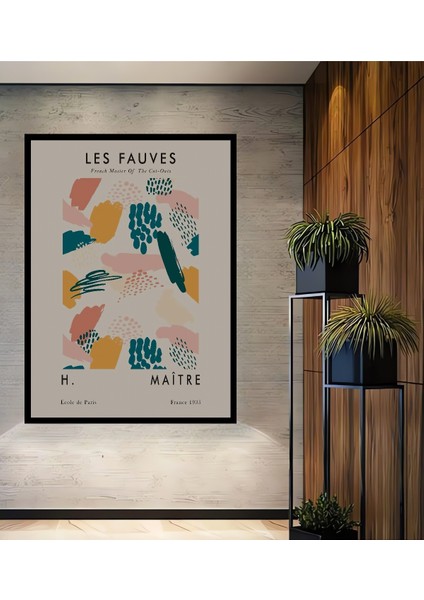 Çerçeve Görünümlü Les Fauves Soyut Sanat Dekoratif Ahşap Mdf Tablo Dikdörtgen Tablo