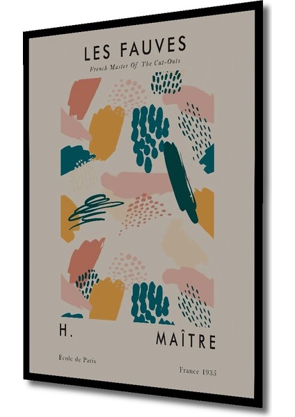 Çerçeve Görünümlü Les Fauves Soyut Sanat Dekoratif Ahşap Mdf Tablo Dikdörtgen Tablo fiyatları