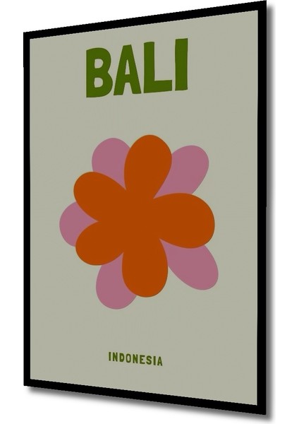 Çerçeve Görünümlü Bali Indonesia Çiçekli Dekoratif Ahşap Mdf Tablo Dikdörtgen Tablo fiyatları
