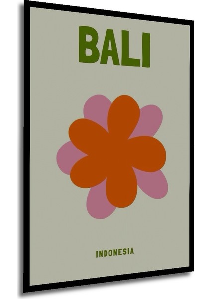 Çerçeve Görünümlü Bali Indonesia Çiçekli Dekoratif Ahşap Mdf Tablo Dikdörtgen Tablo modelleri