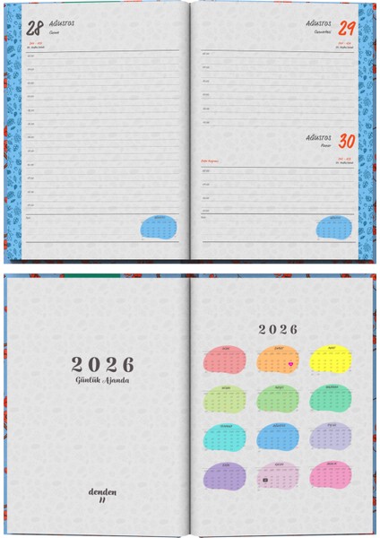 2026 Ajanda Kiraz Çiçeği modelleri