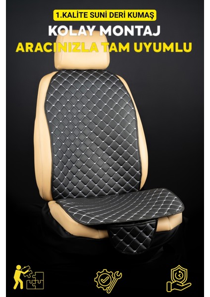 Lacasa Automotive Ortopedik,ergonomik,cepli,kaymaz Suni Deri(Vinil) Oto Kılıf-Minder (7parça Set) indirimleri