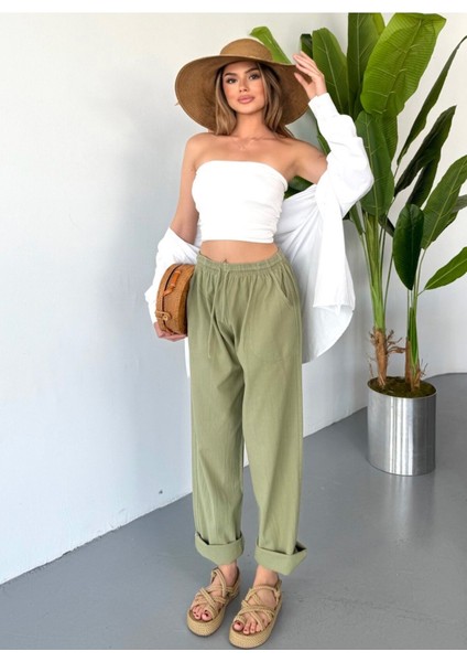 Jemmy Kadın Keten Pantolon W305-18