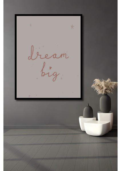 Çerçeve Görünümlü Hayalinin Peşinden Git Ahşap Mdf Dekoratif Tablo Dikdörtgen Tablo