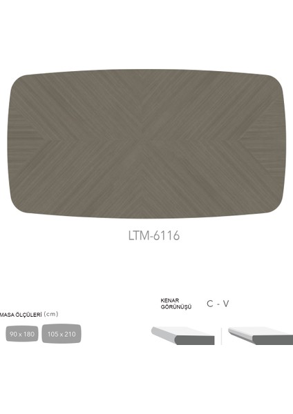 Cdf Masa Tablası 105X210 - DCLTM6116