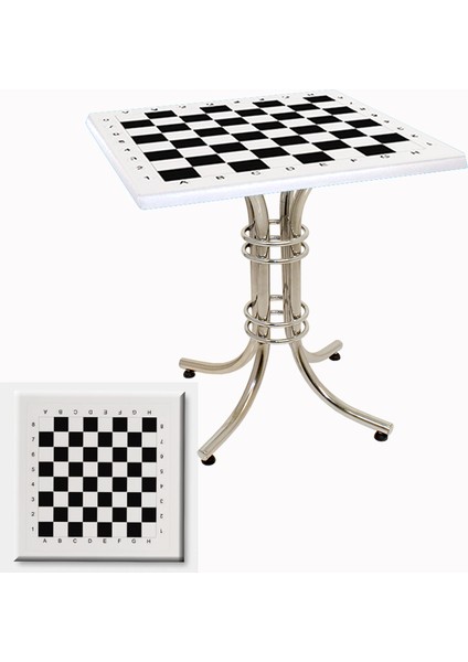 Buket Werzalit Kare Mutfak Masası 80X80 - Santranç Beyaz