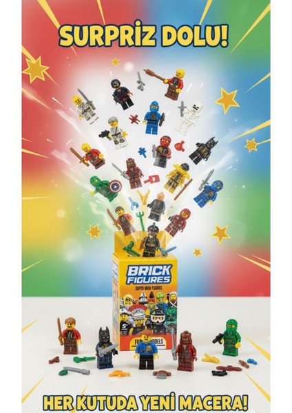 2 Adet Sürpriz Model Aksesuarlı Brick Figür 76 Farklı Model 10 Cm. Minecraft Örümcek Adam modelleri