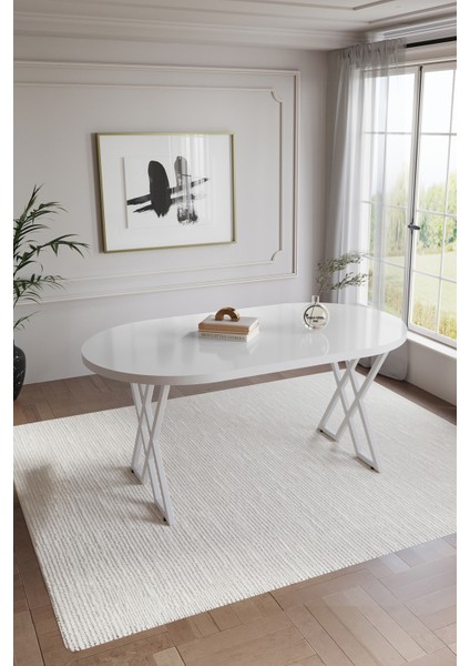 Galaksy Mutfak Masası Oval 4 Kişilik