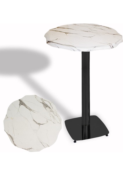 Papatya Bistro Wermodin Masa Yuvarlak 67 cm (Esb) - Afyon Mermer