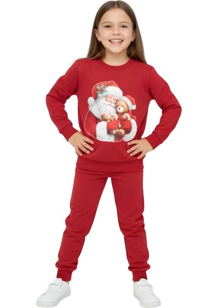 Kız ve Erkek Için Noellik Takım Baskılı Şardonlu Kışlık