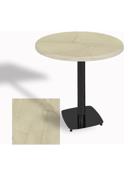 Tokyo Werzalit Yuvarlak Masa 70 cm (Esb) - Golden Marble