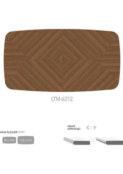 Cdf Masa Tablası 90X180 - DCLTM6212