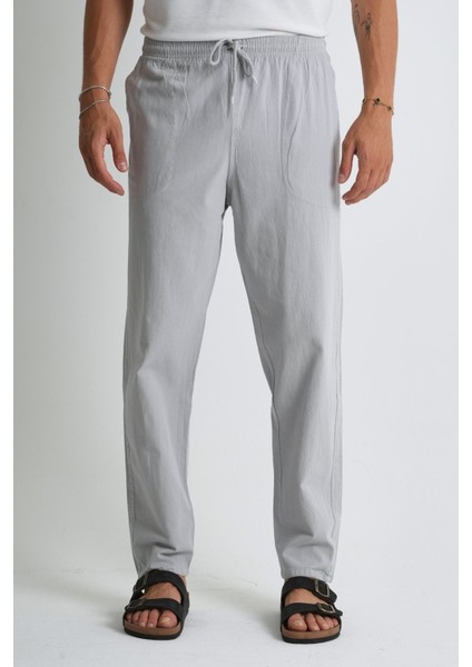 Erkek Yazlık Rahat Kalıp %100 Pamuk Keten Görünümlü Pantolon E205-41 fiyatları
