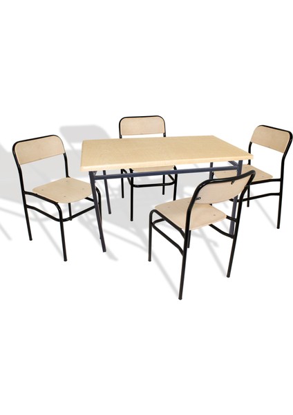 Yemekhane Masa Takımı (Werzalit, Allzalit Tablalı) Takviyeli Sandalyeli (80X140)