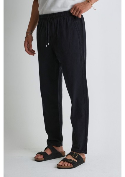 Erkek Yazlık Rahat Kalıp %100 Pamuk Keten Görünümlü Pantolon E205-48 fiyatları