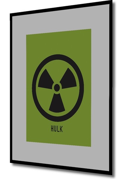 Dekoratif Ahşap Dikdörtgen Tablo Radyoaktif Hulk Çerçeve Görünümlü fiyatları