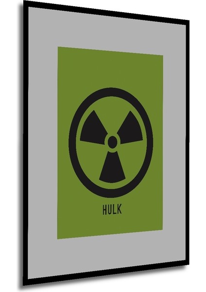 Dekoratif Ahşap Dikdörtgen Tablo Radyoaktif Hulk Çerçeve Görünümlü modelleri