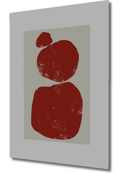 Dekoratif Ahşap Dikdörtgen Tablo Kırmızı Lekeler fiyatları