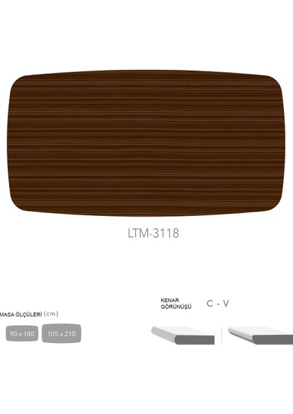 Cdf Masa Tablası 105X210 - DCLTM3118