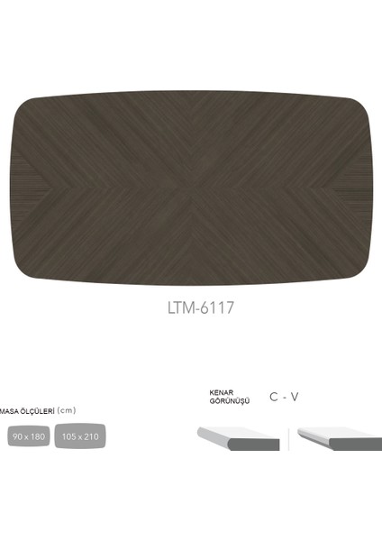 Cdf Masa Tablası 105X210 - DCLTM6117