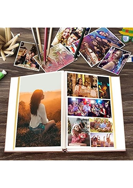 Kendinden Yapışkanlı Sayfa Fotoğraf Albümü, Kitabımız Deri Kapak Kendin Yap Albümleri Düğün Yıldönümü Için 3 x 5, 4 x 6, 6 x 8, 8 x 10 Fotoğraf Tutar fiyatları