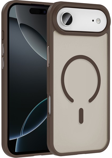 iPhone 17 Air Kılıf M-Safe Şarj Özellikli Mat Arka Yüzey Sah Sio Kapak - Gri fiyatları