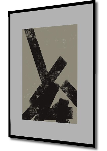 Dekoratif Ahşap Dikdörtgen Tablo Soyut Çizgiler Çerçeve Görünümlü fiyatları