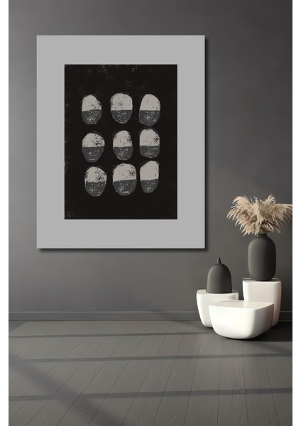 Dekoratif Ahşap Dikdörtgen Tablo Dokuz Form