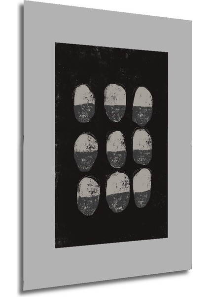 Dekoratif Ahşap Dikdörtgen Tablo Dokuz Form modelleri