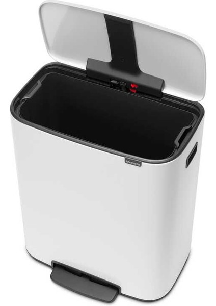 Bo Matt Beyaz Pedallı Çöp Kutusu 60LT (Plastik Iç Kovalı) fiyatları