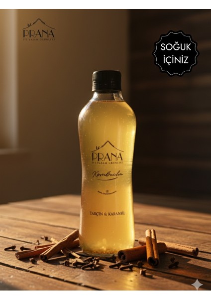 Kombucha Tarçın & Karanfil - 6*330ml - Fermente Probiyotik İçecek
