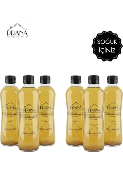Kombucha Tarçın & Karanfil - 6*330ml - Fermente Probiyotik İçecek fiyatları