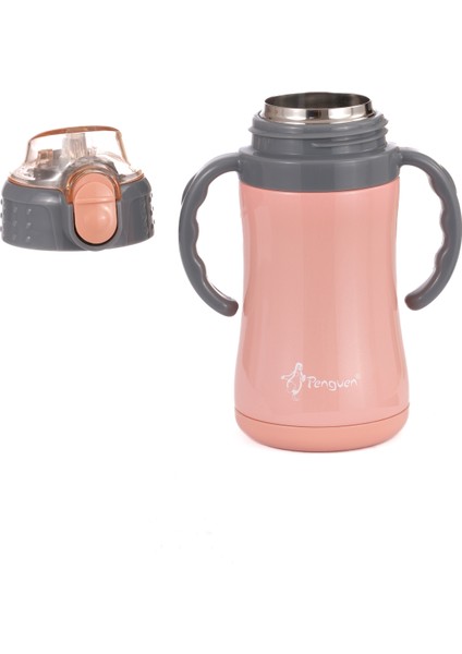 Çocuk Termosu - 280 ml | Sızdırmaz Çift Cidarlı, Vakum Yalıtımlı | Paslanmaz Çelik Pipetli Termos