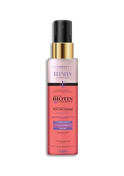 Elysian Essence Biotin & Collagen Sıvı Saç Kremi – Dökülme Karşıtı, Durulanmayan Sprey, Hızlı Uzatma Etkili, Besleyici ve Koruyucu 150 ml fiyatları
