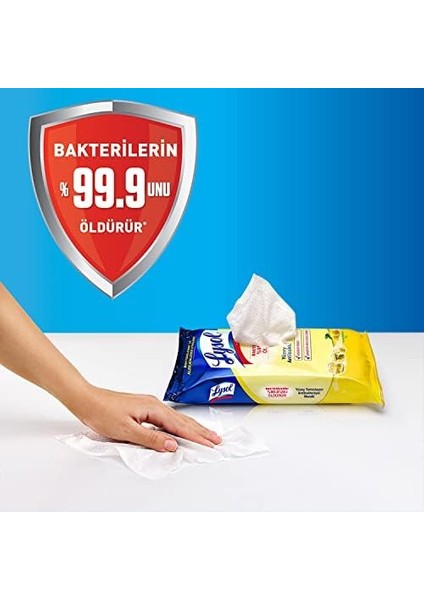 Lysol Pratik Yüzey Temizleyici Antibakteriyel Islak Mendil Turunç Bahçesi (1 x 72 Adet) fiyatları