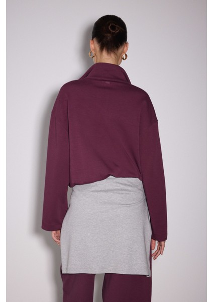 Dik Yaka Fermuarlı Interlok Sweat Ceket modelleri