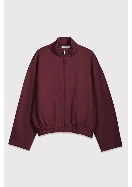 Dik Yaka Fermuarlı Interlok Sweat Ceket indirimleri